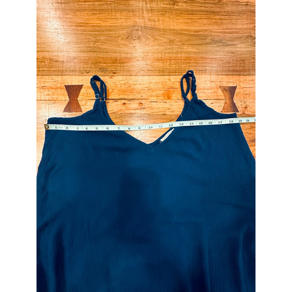 LOVESTITCH Navy Blue Gauze Maxi Dress Pockets S/M - Picture 11 of 12